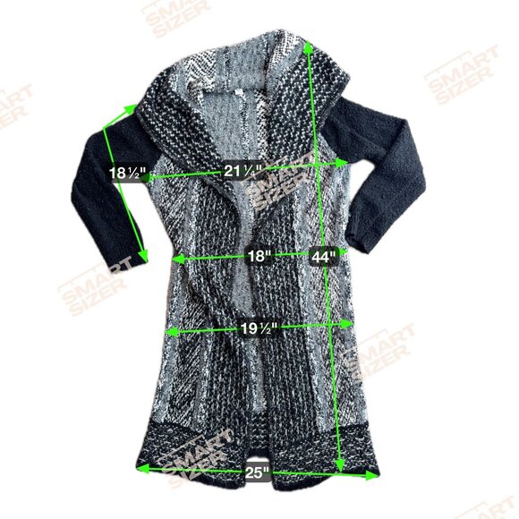 Coldwater Creek Long Cardigan Sweater Women S Shawl Collar Waterfall Chunky Knit - Picture 2 of 7